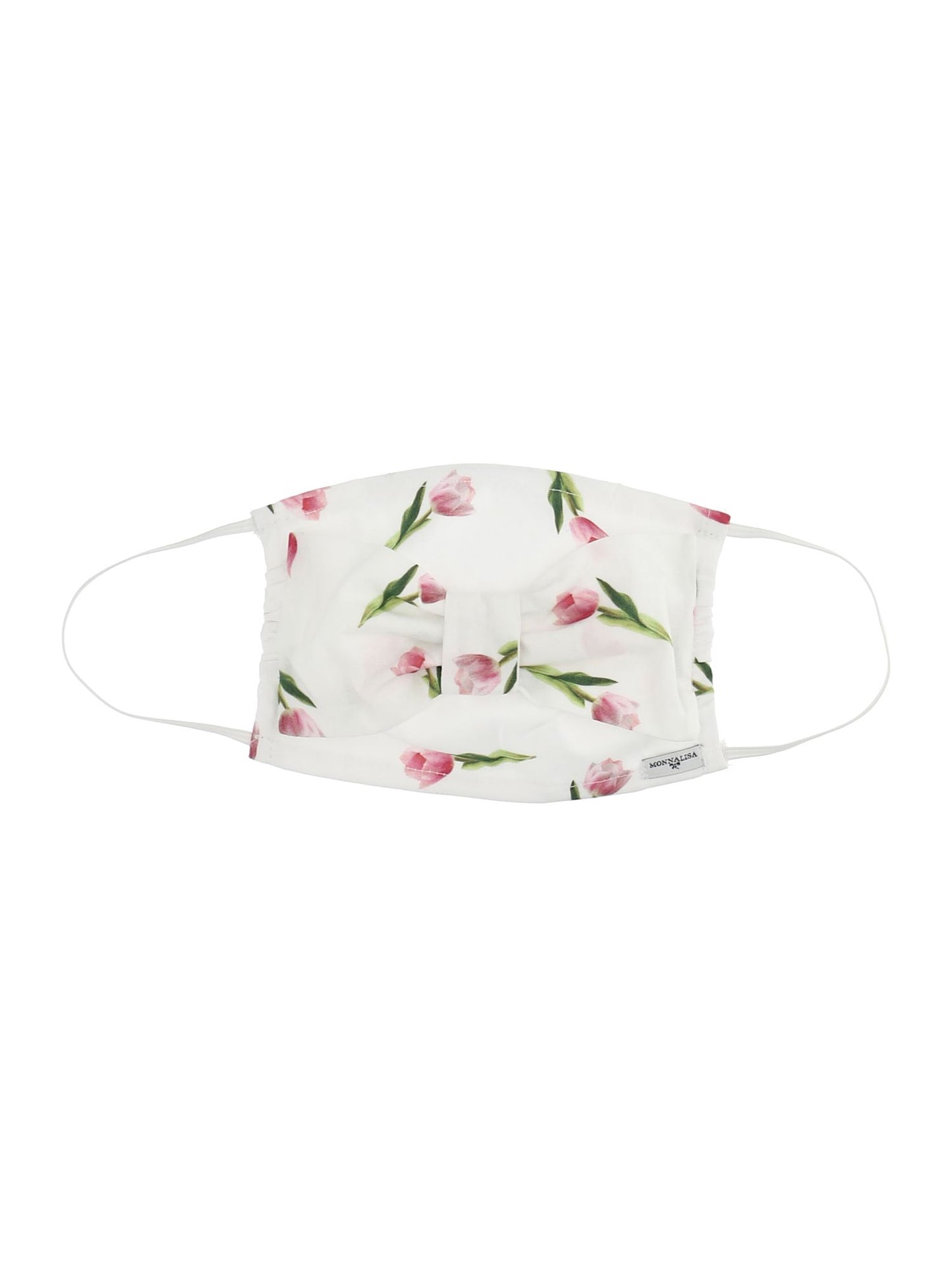 Mask with bow, tulips