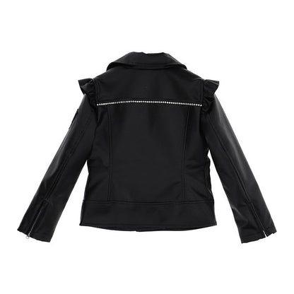 Coated fabric biker jacket