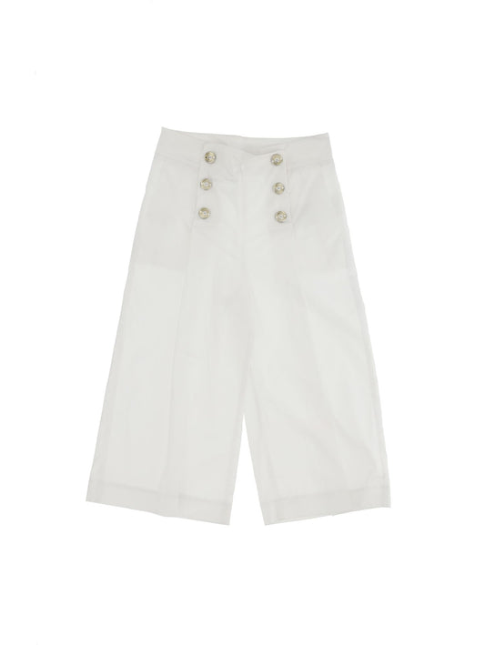 Navy poplin trousers