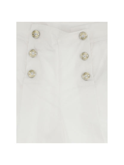Navy poplin trousers