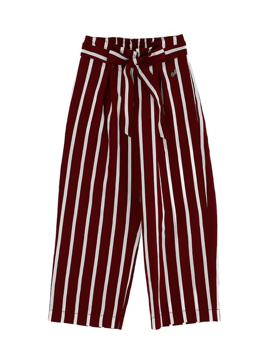 Striped viscose trousers