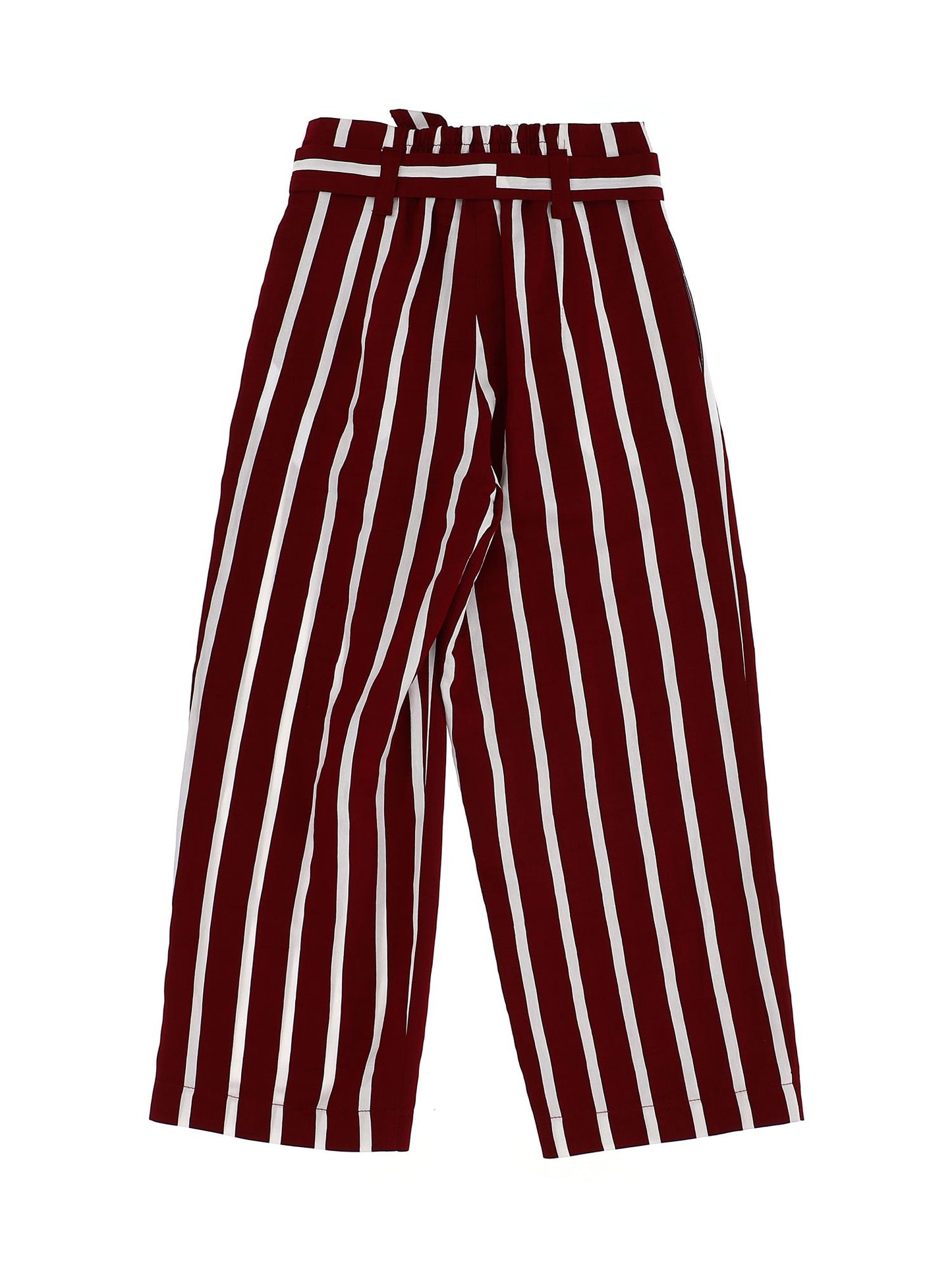 Striped viscose trousers