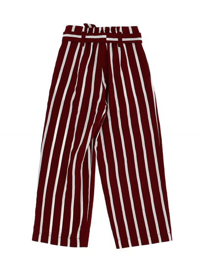 Striped viscose trousers