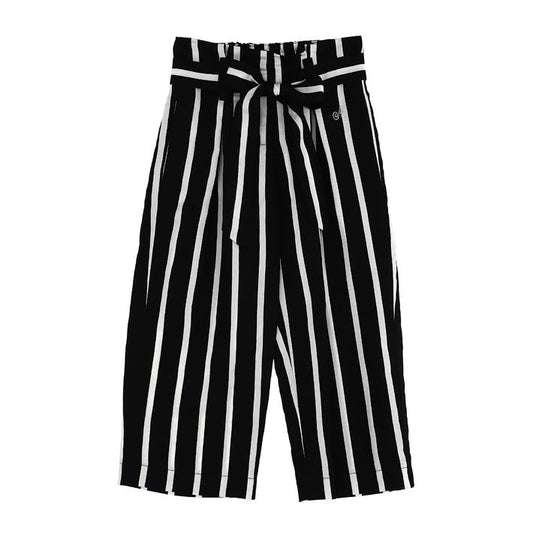 Striped viscose trousers