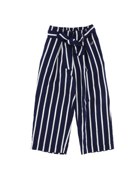 Striped viscose trousers
