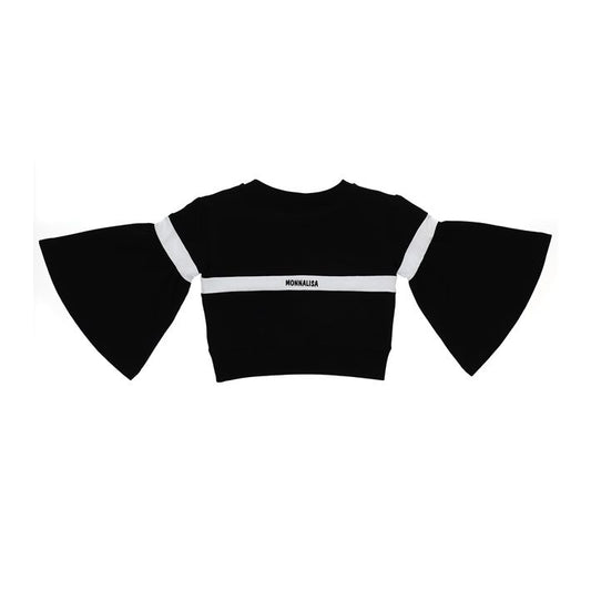 Two-tone short sweatshirt