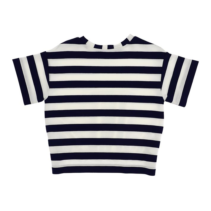 Striped T-shirt with lace