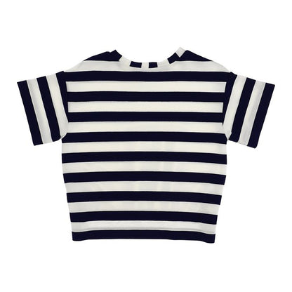 Striped T-shirt with lace