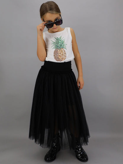 Long tulle skirt