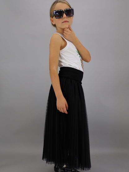 Long tulle skirt