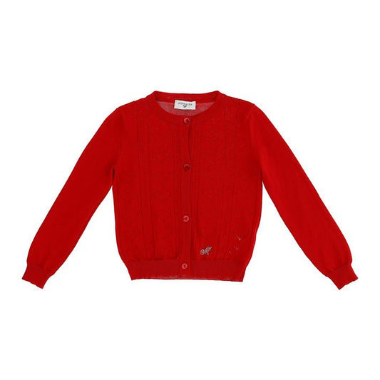 Openwork cotton cardigan