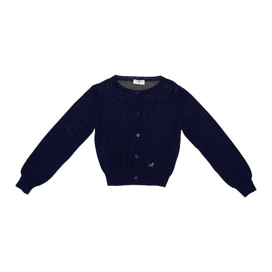 Openwork cotton cardigan