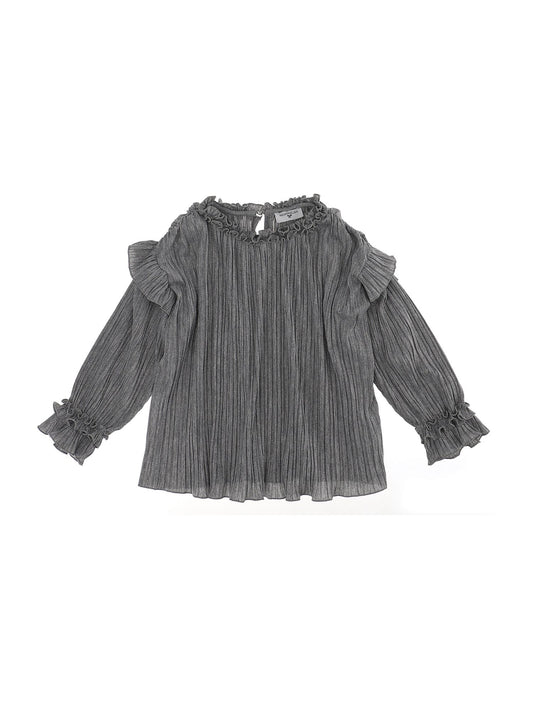 Lurex pleated blouse