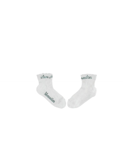 Lurex socks with logo