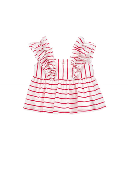 Cotton top with ruffles