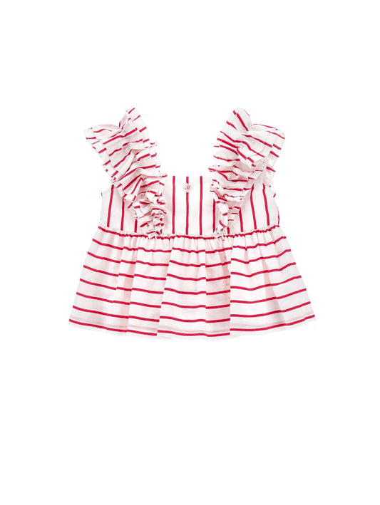 Cotton top with ruffles