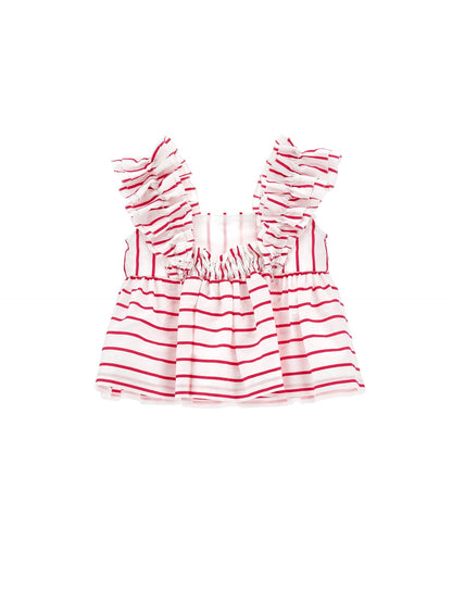 Cotton top with ruffles