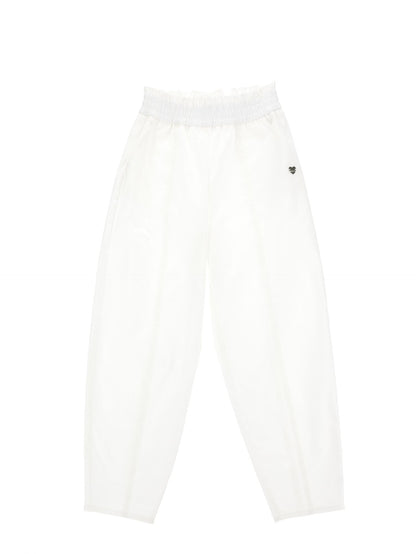 Pantaloni lunghi gabardine a palloncino