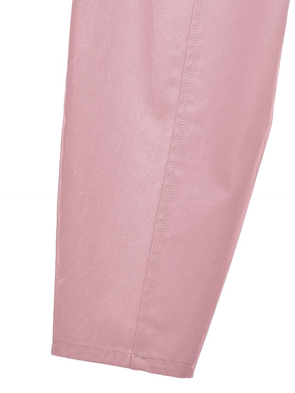 Long balloon gabardine trousers