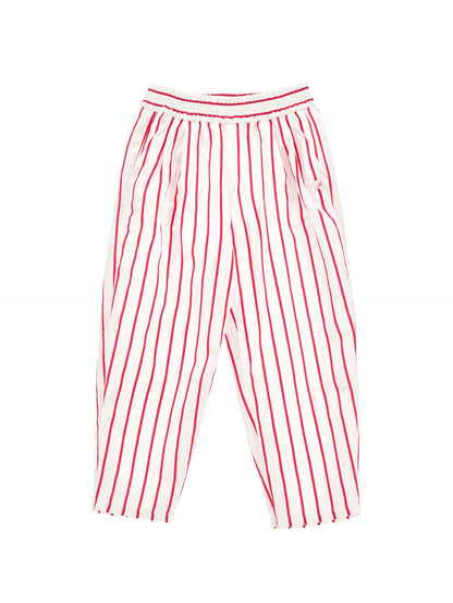 Comfy trousers with alternating stripes