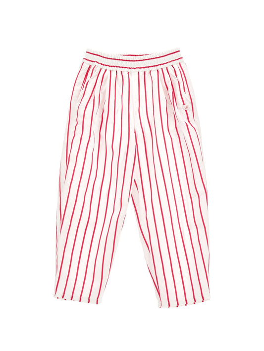 Comfy trousers with alternating stripes