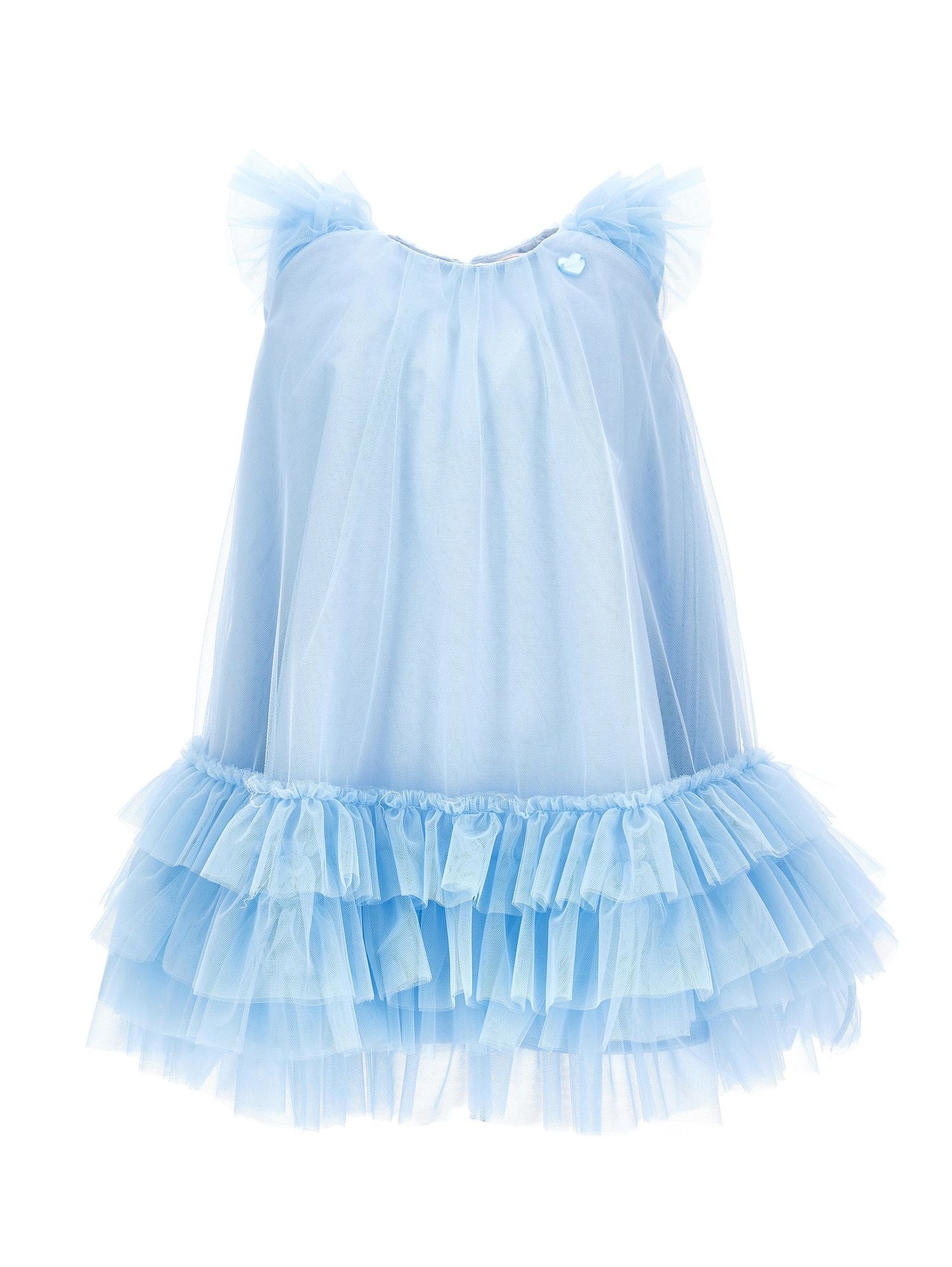 Abito tulle con piccole rouches