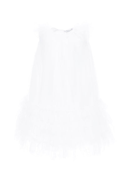 Abito tulle con piccole rouches