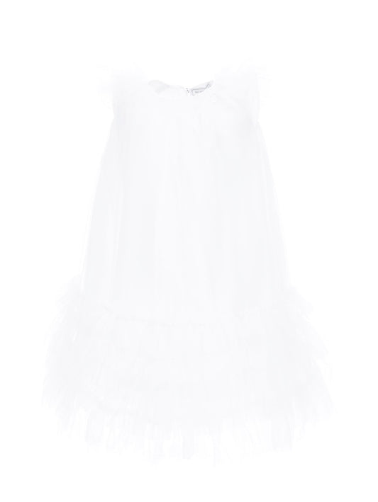 Abito tulle con piccole rouches