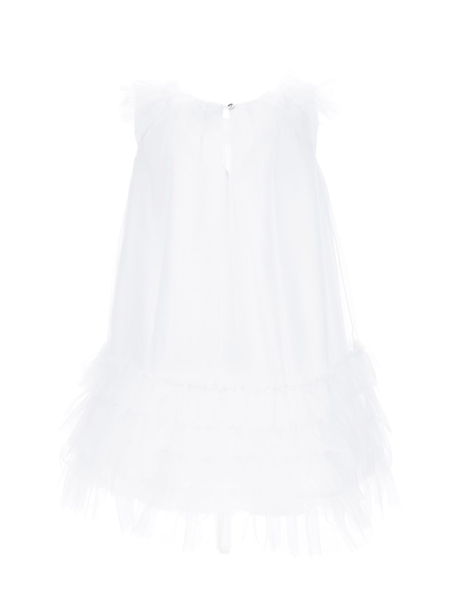 Abito tulle con piccole rouches
