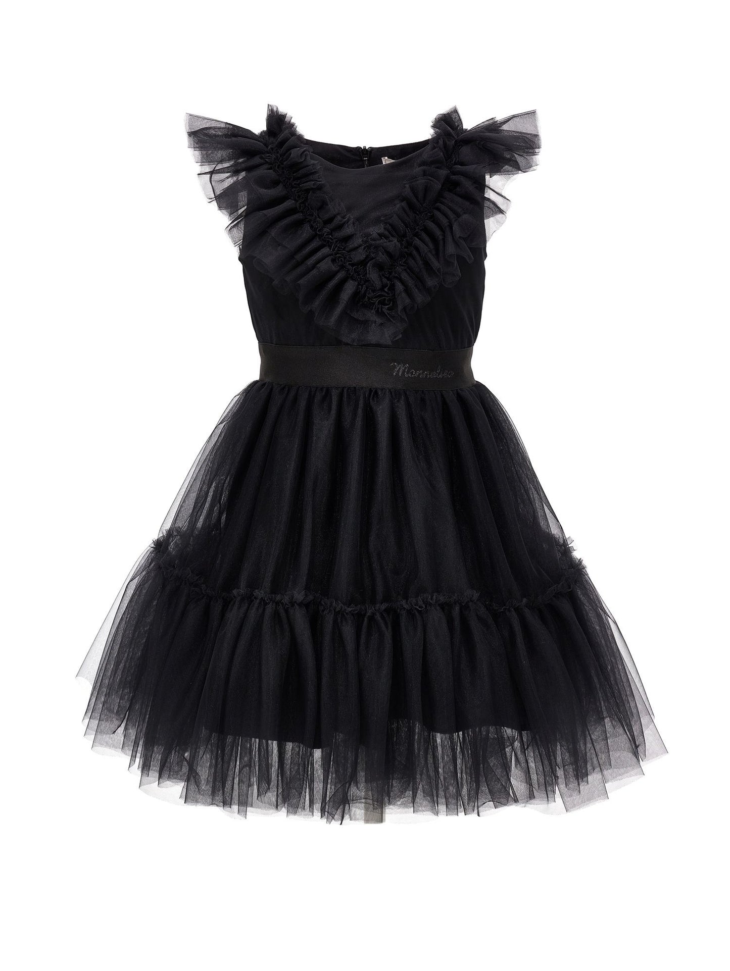 Abito tulle mano seta con strass