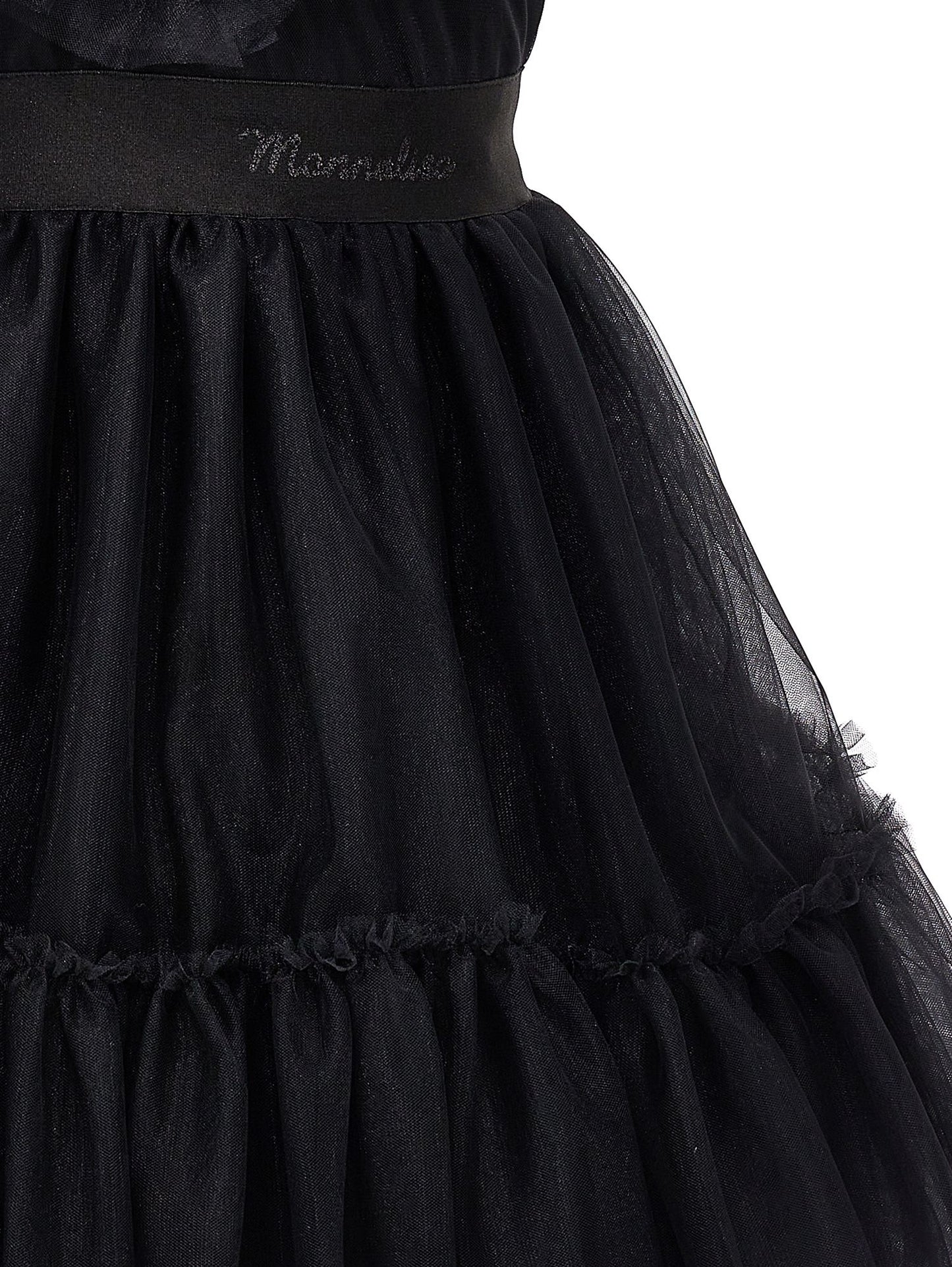 Abito tulle mano seta con strass