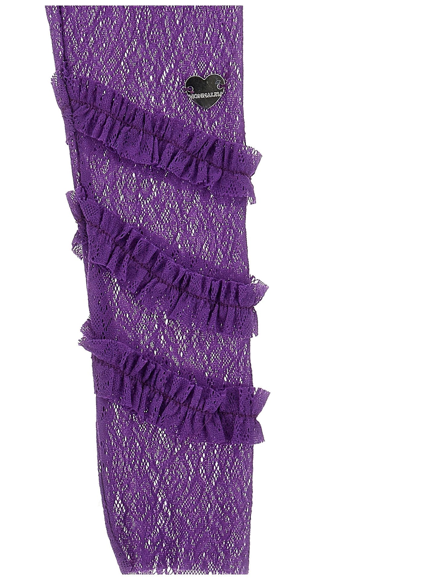 Lace leggings with ruffles