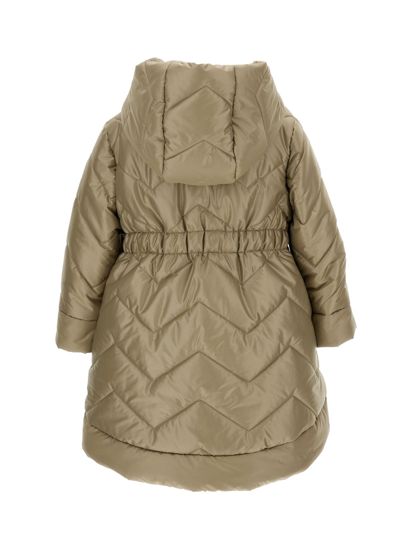 Quilted technical fabric down jacket