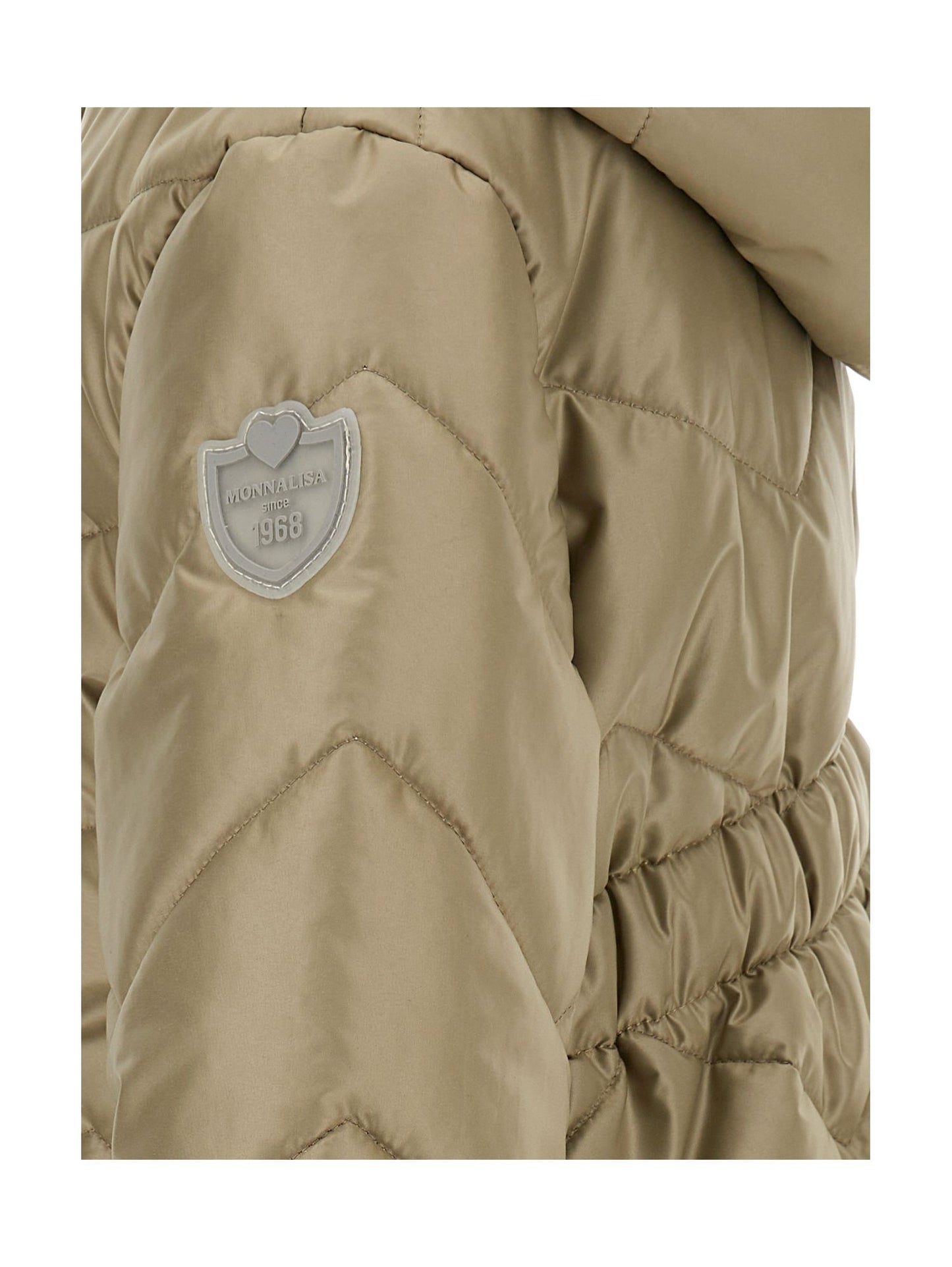 Quilted technical fabric down jacket