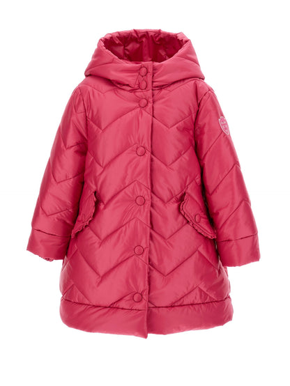 Quilted technical fabric down jacket