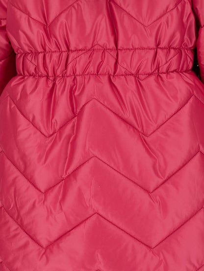 Quilted technical fabric down jacket