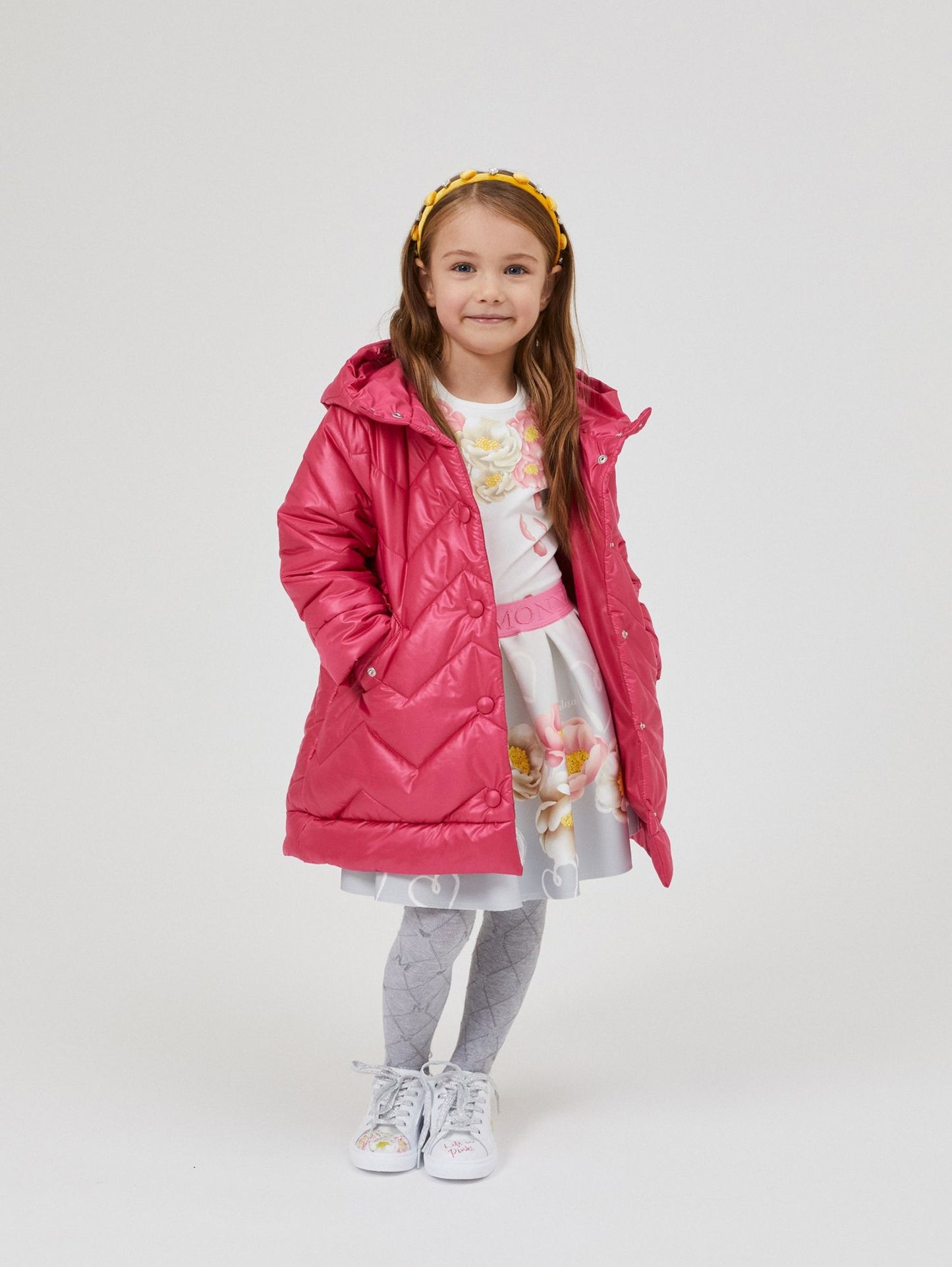 Quilted technical fabric down jacket