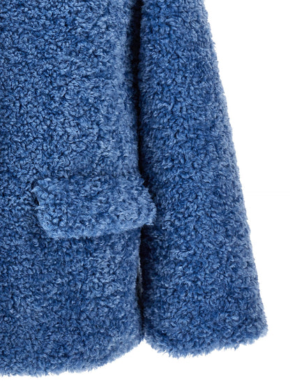 Plush jacket with pockets