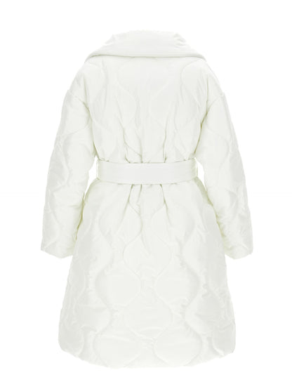 Quilted technical fabric coat
