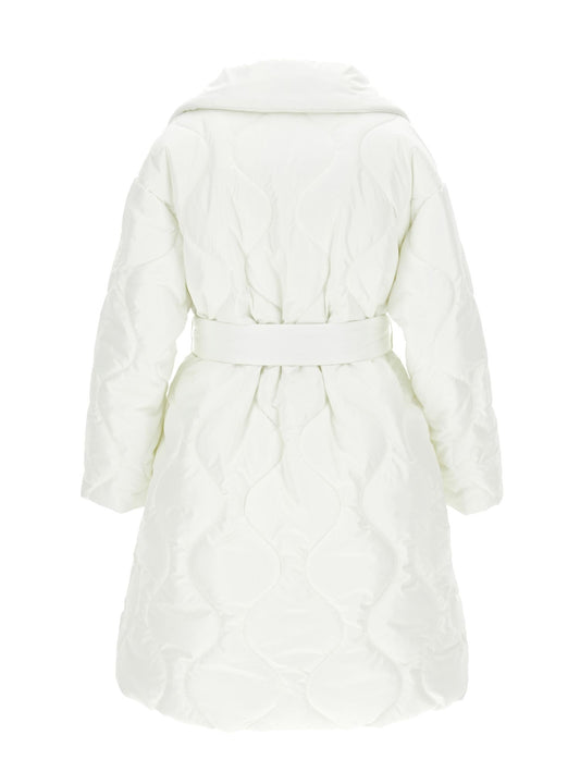Quilted technical fabric coat