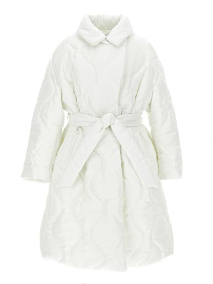 Quilted technical fabric coat