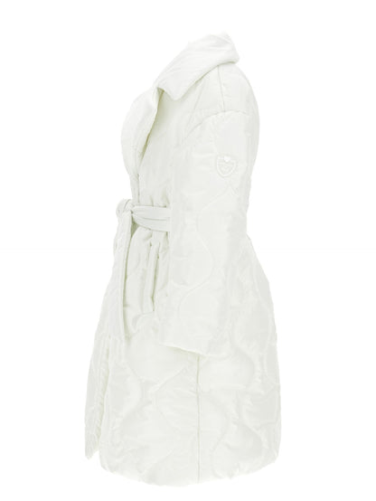 Quilted technical fabric coat
