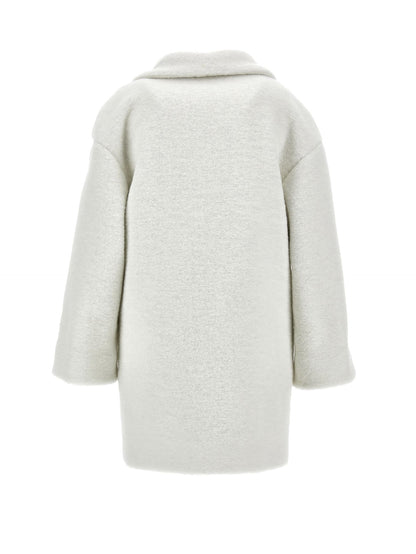 Oversized coat with heart-shaped cloth
