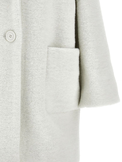 Oversized coat with heart-shaped cloth