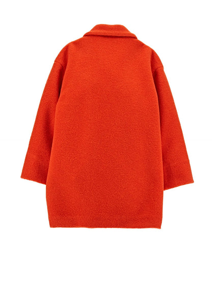 Oversized coat with heart-shaped cloth