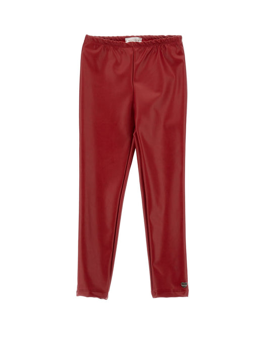 Stretch leggings in coated fabric