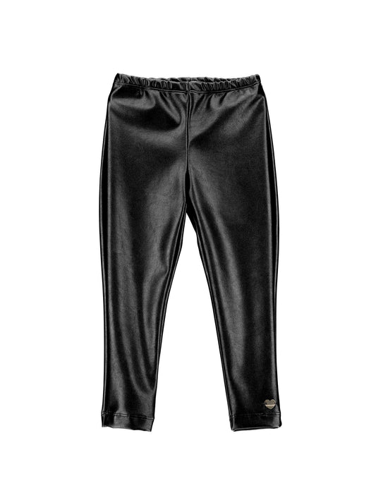 Stretch leggings in coated fabric