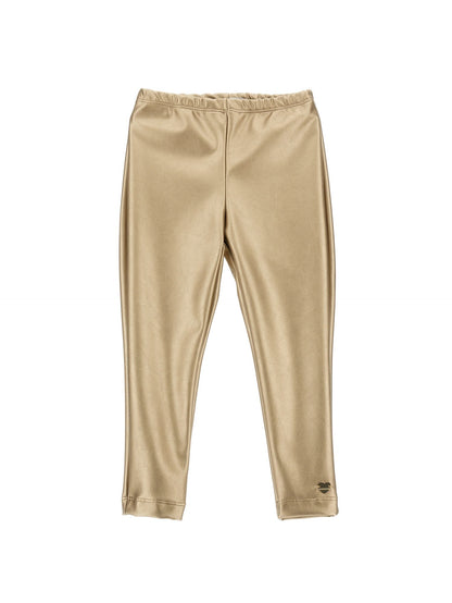 Stretch leggings in coated fabric