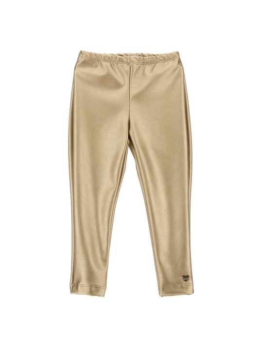 Stretch leggings in coated fabric