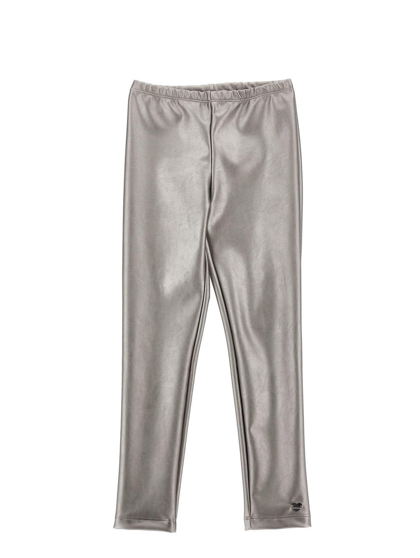 Stretch leggings in coated fabric